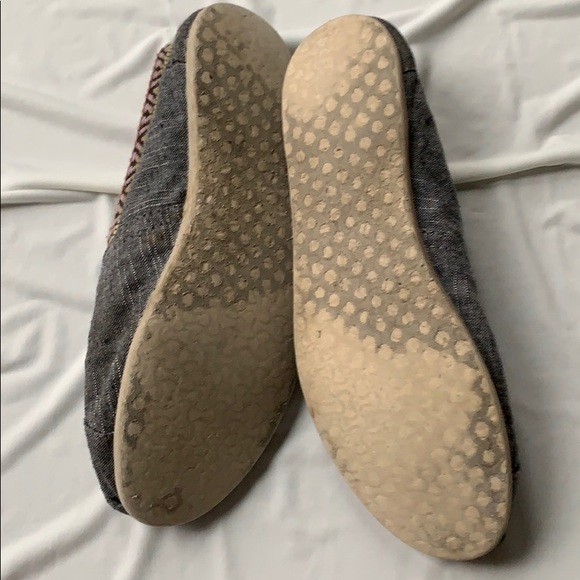 Toms slip on flats black denim yarn trim 9 - Picture 3 of 4
